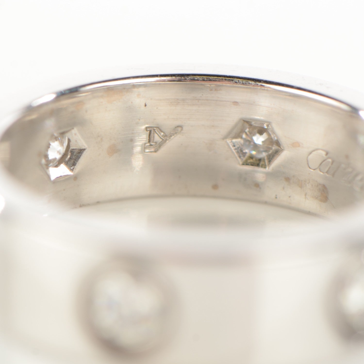 Cartier 18K White Gold 6 Diamond 5.5mm LOVE Ring 50 5.25 3 of 7