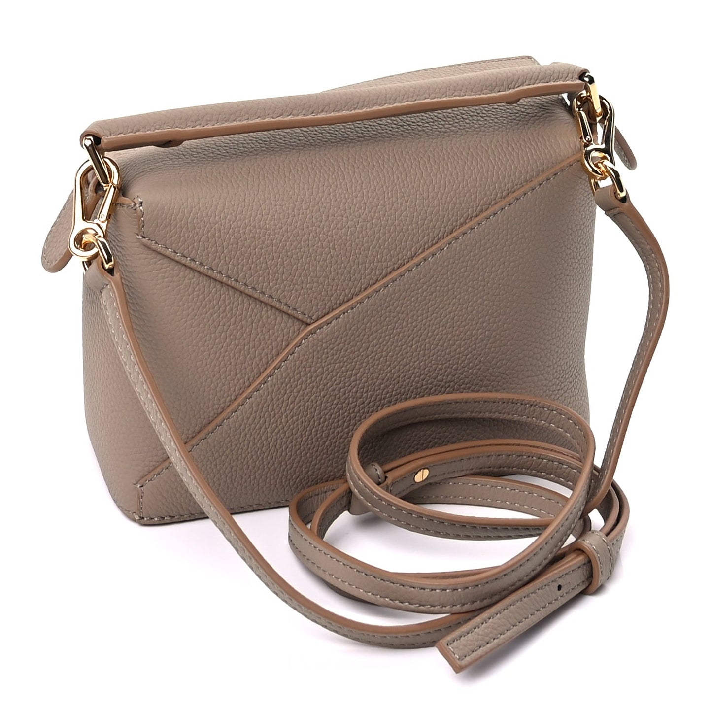 Calfskin Mini Puzzle Bag  Sand