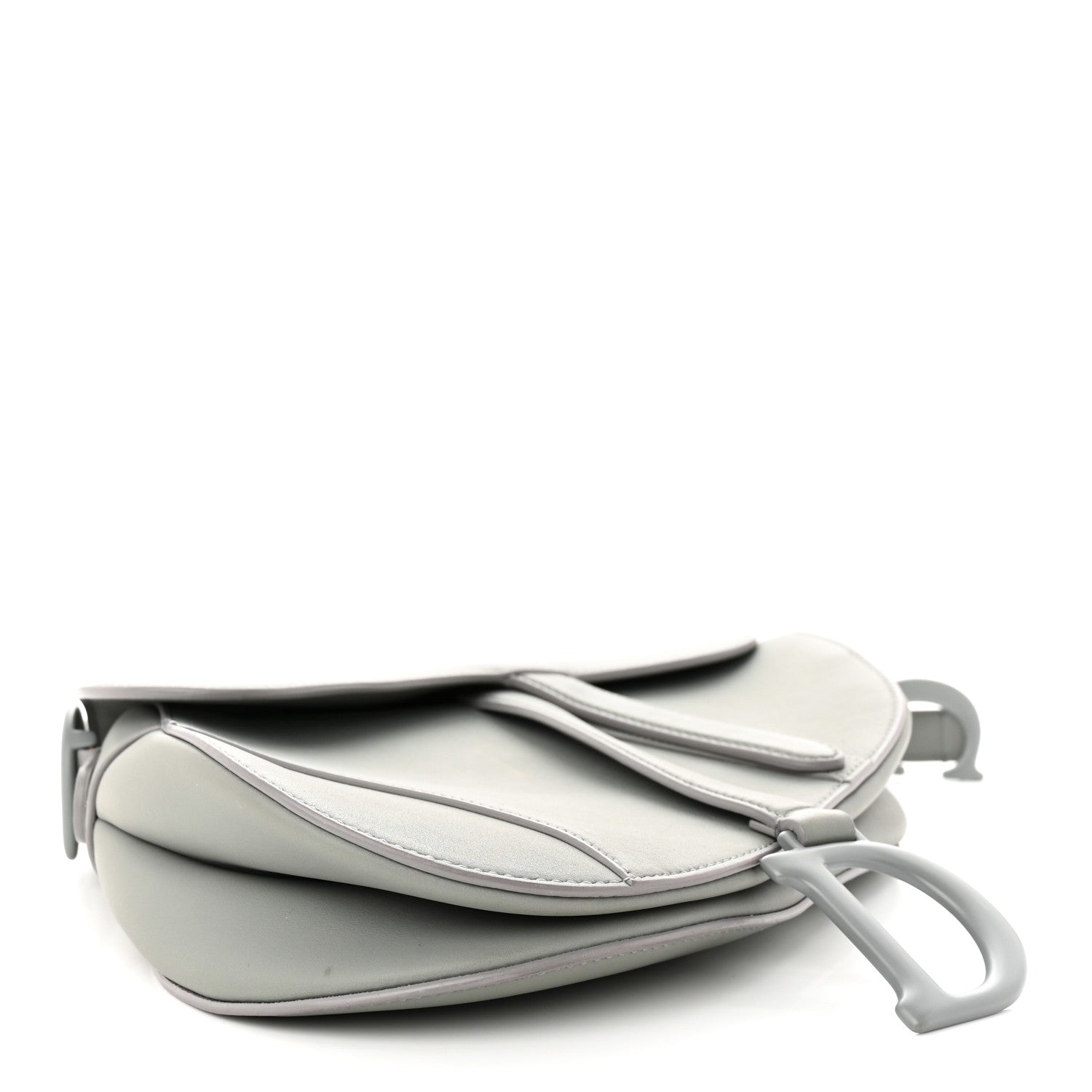 Christian Dior Ultra Matte Calfskin Saddle Bag Grey 4 of 12