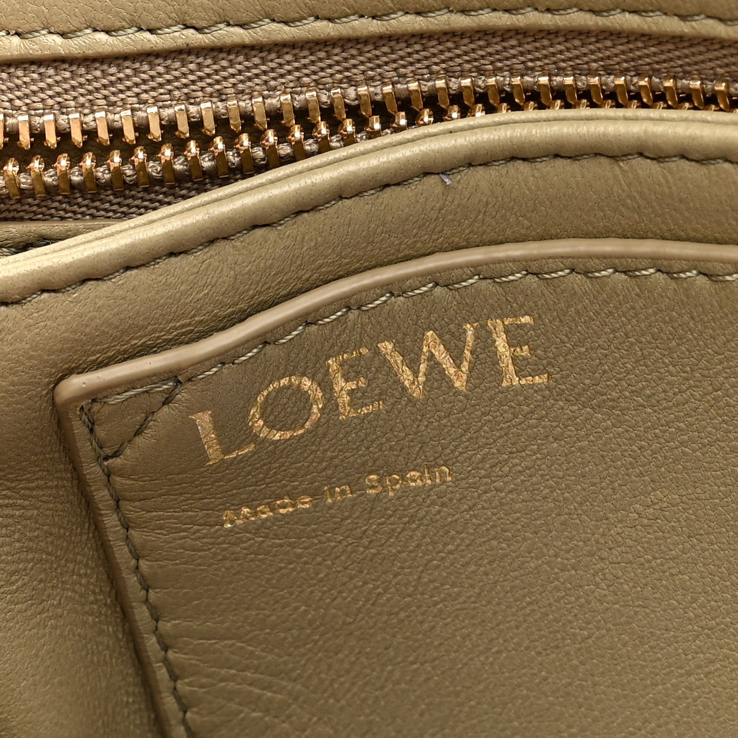 Loewe Lambskin Goya Puffer Bag Clay Green 7 of 7