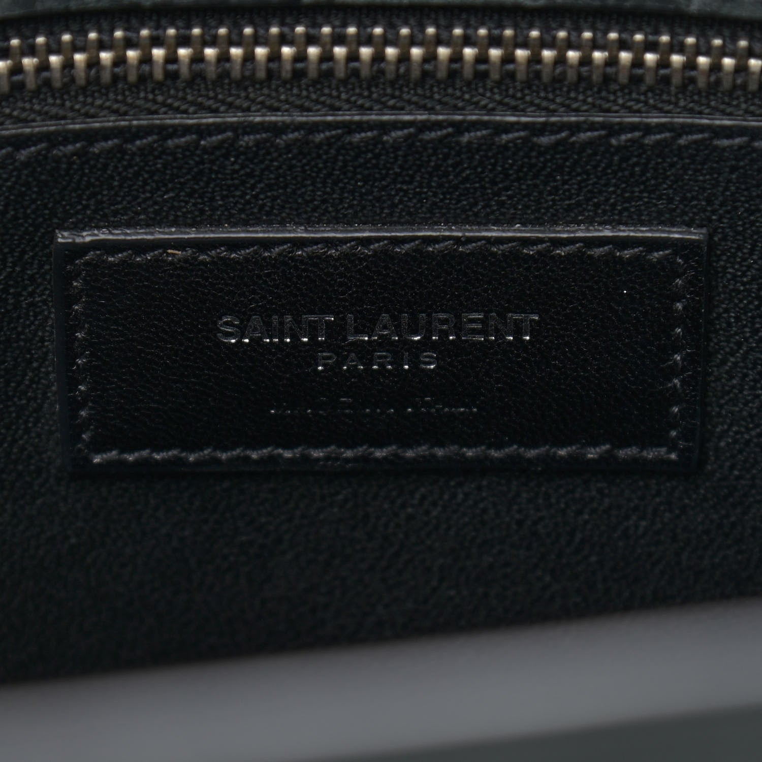 Saint Laurent Calfskin Crocodile Embossed Small Sac de Jour Black 5 of 11