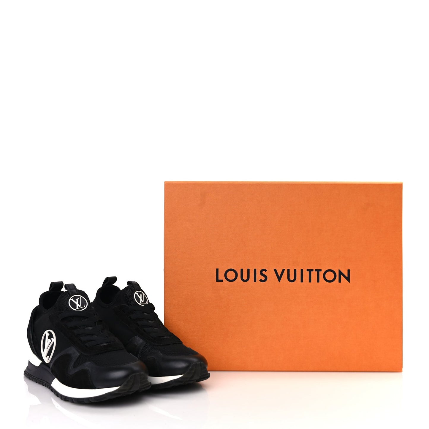 Calfskin Run Away Sneakers 38 Black