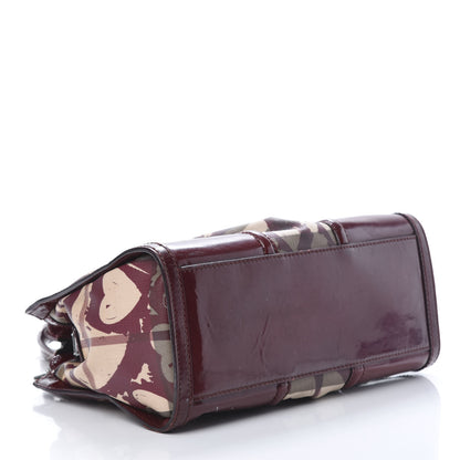 Burberry Nova Check Heart Print Pilgrim Satchel Berry 4 of 19