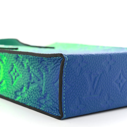 Louis Vuitton Taurillon Illusion Sac Plat XS Bleu Vert 8 of 9