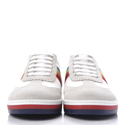 Gucci Suede Rainbow Womens G74 Sneakers 37 White 2 of 9