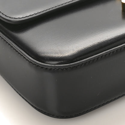 Celine Shiny Calfskin Triomphe Shoulder Bag Black 7 of 9