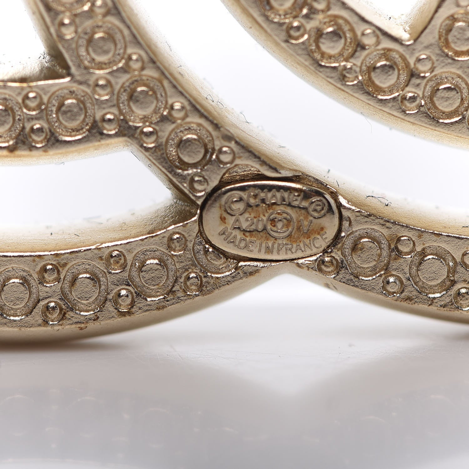 Chanel Crystal CC Brooch Light Gold 3 of 4