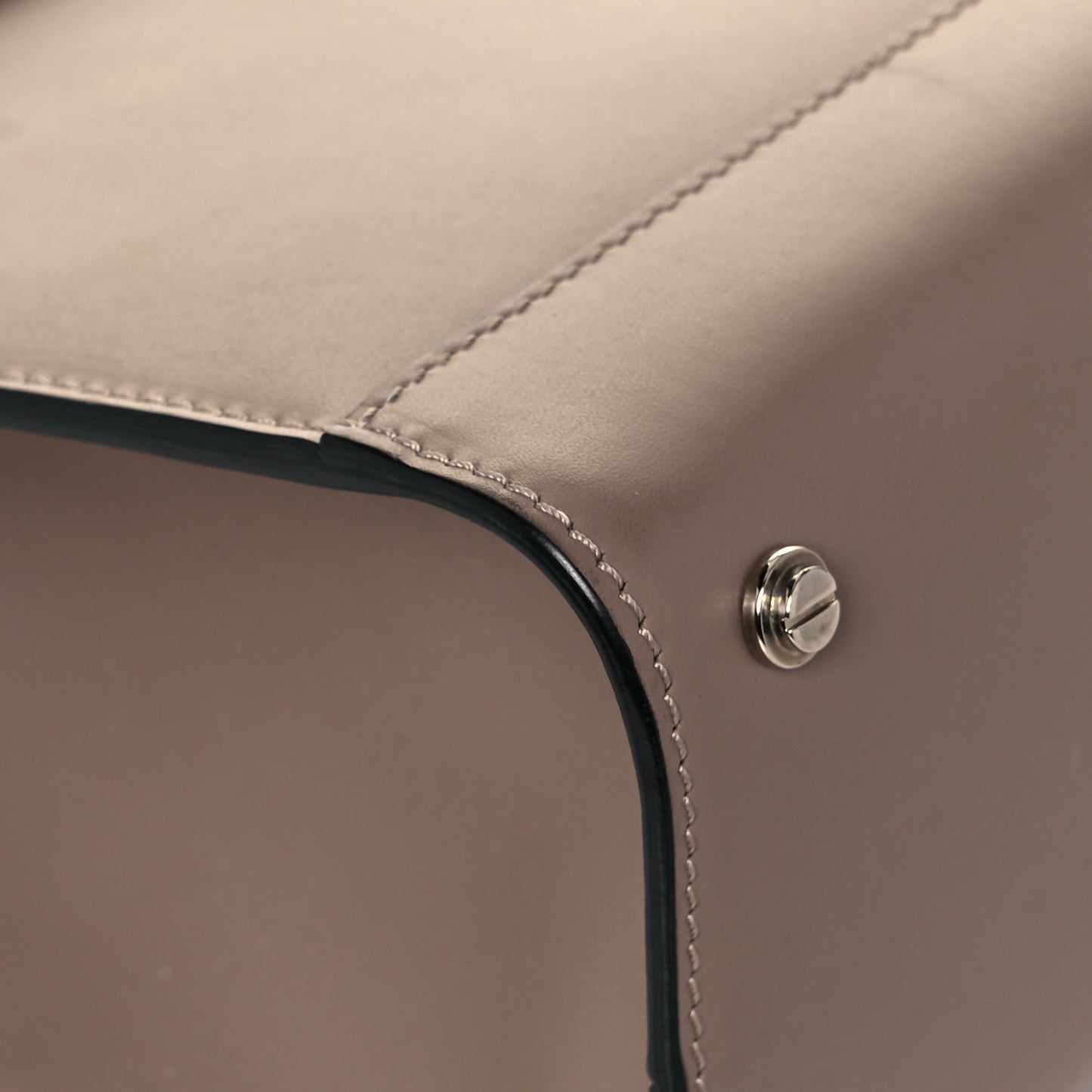 Smooth Calfskin Small Horizon Satchel Linen