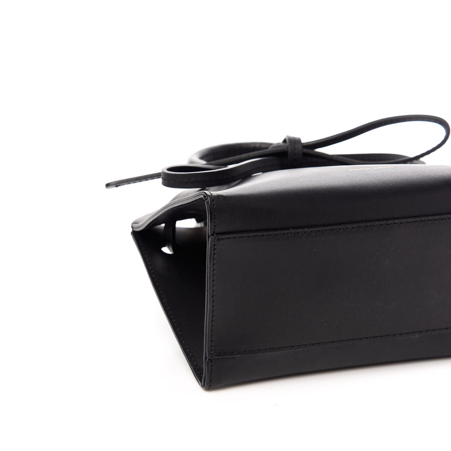 Vegetable Tanned Calfskin Mini Mini Sun Bag Black Royal