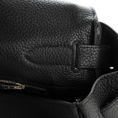 Hermes Taurillon Clemence Shoulder Kelly 40 Black 12 of 17