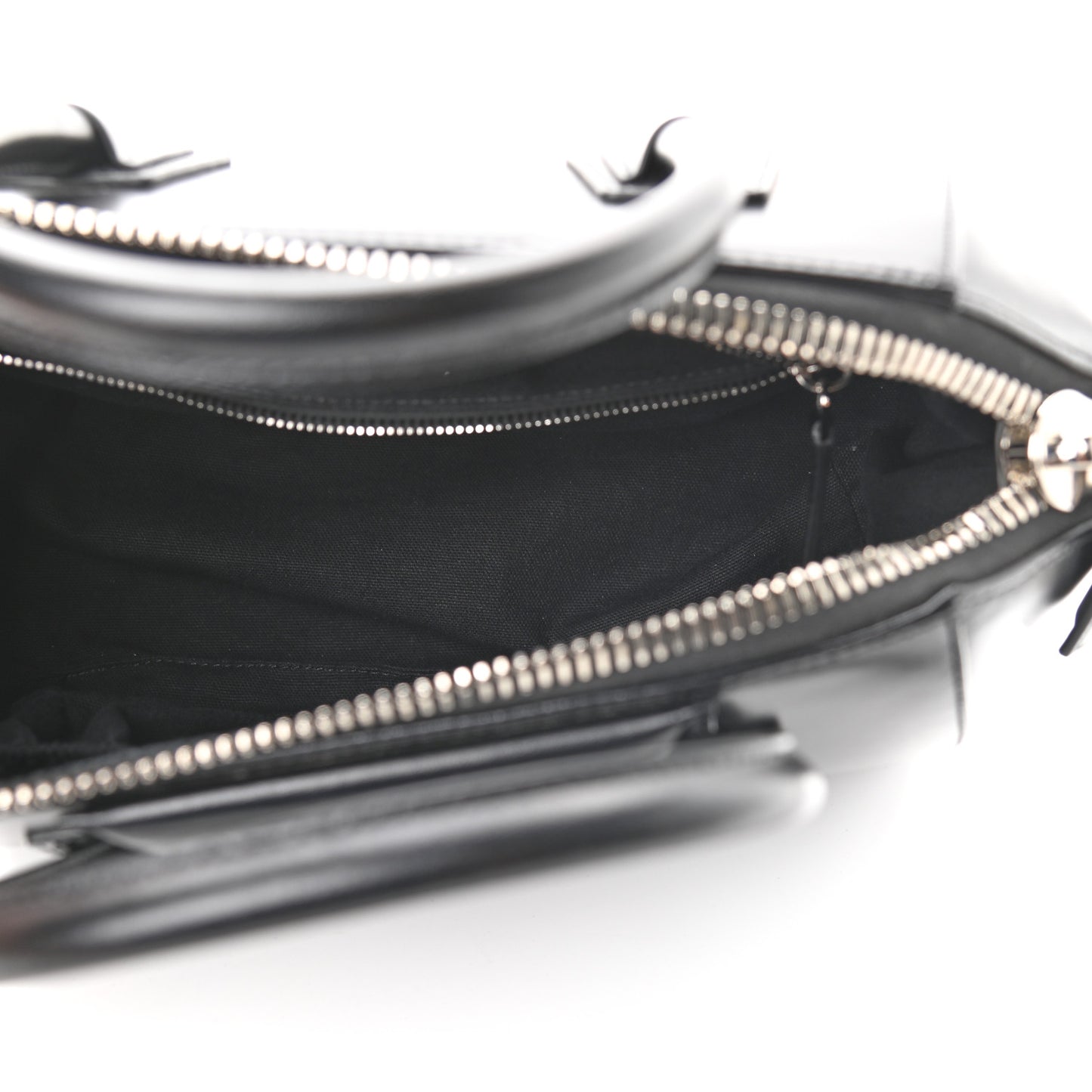 Shiny Lord Calfskin Small Antigona Black