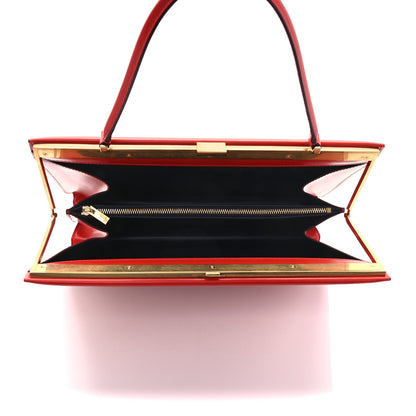 Celine Patina Box Calfskin Medium Clasp Bag Scarlet 5 of 8