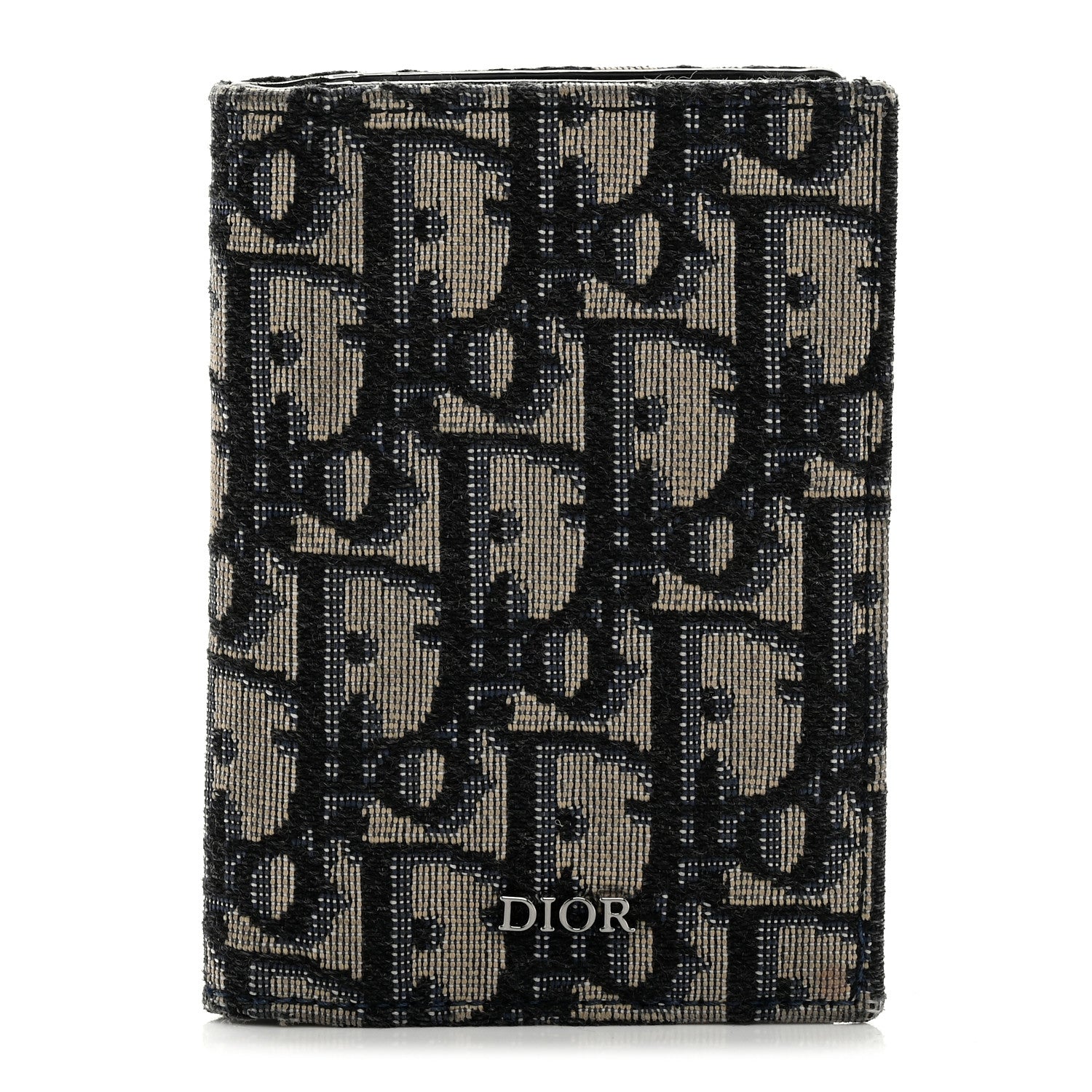 Christian Dior Oblique Bi-Fold Card Holder Blue 1 of 8