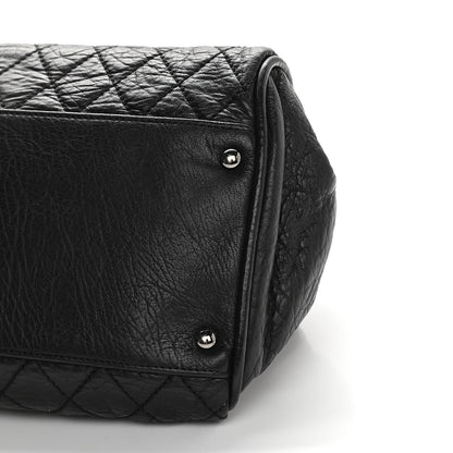 Chanel Distressed Lambskin Lady Braid Bowler Black 9 of 9