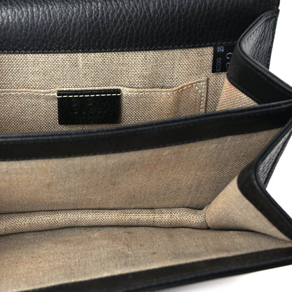 Gucci Dollar Calfskin Small Interlocking G Shoulder Bag Black 4 of 8