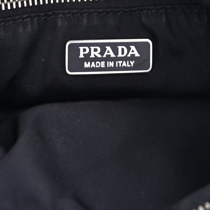 Prada Tessuto Nylon Crystal Clutch Bag Black 5 of 8