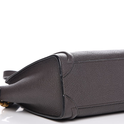 Celine Goatskin Nano Luggage Dark Taupe 9 of 10
