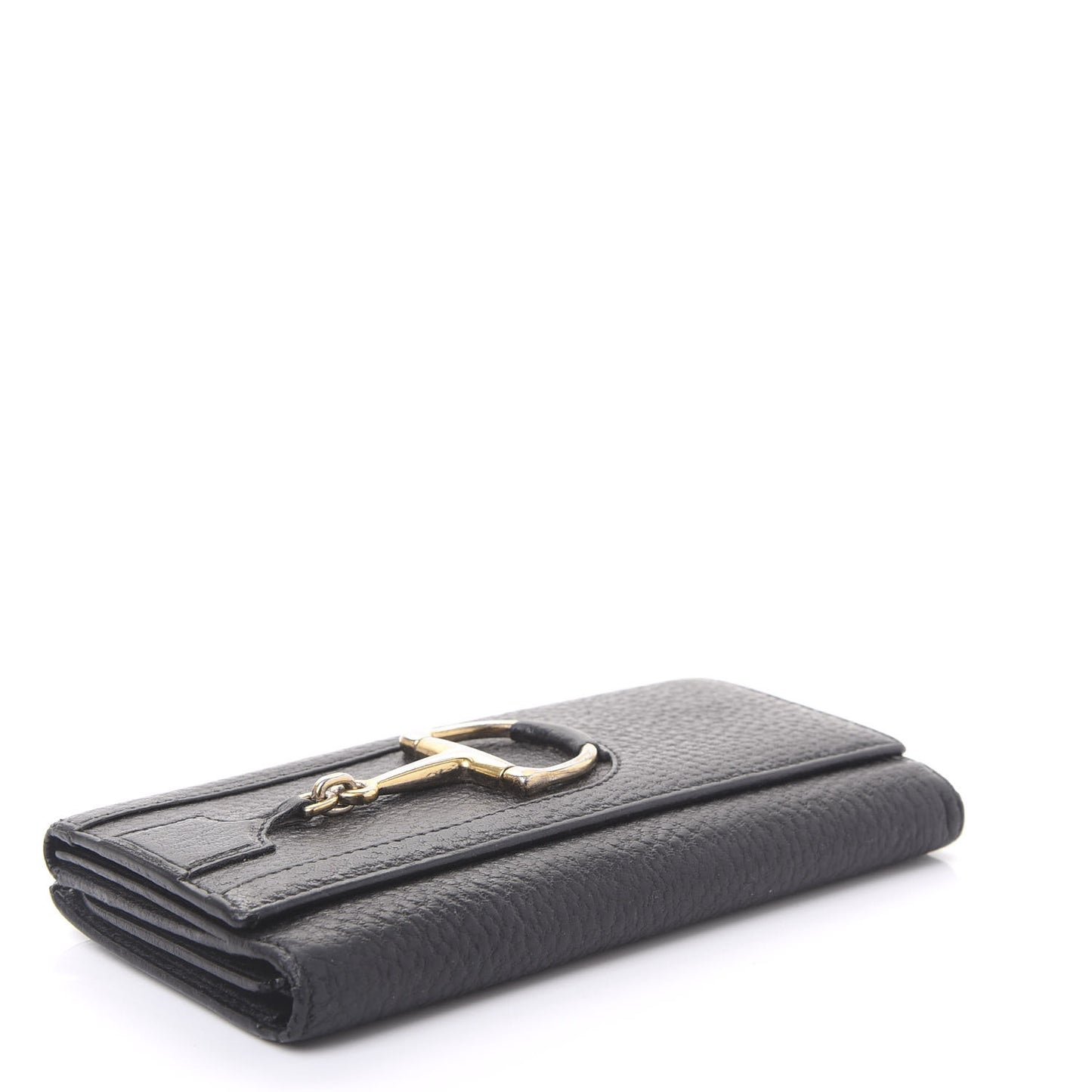 Grained Calfskin Hasler Continental Wallet Black