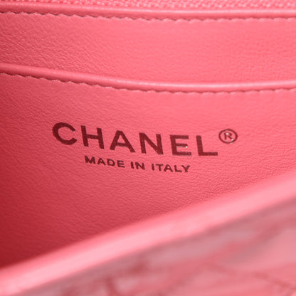 Chanel Patent Calfskin Quilted Mini Rectangular Flap Pink 8 of 11