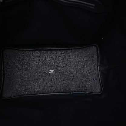 Hermes Militaire Canvas Taurillon Clemence Wooly Wooly Pursangle MM Tote Black 4 of 8