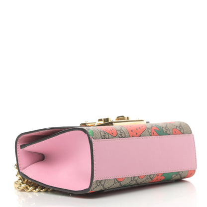 Gucci GG Supreme Monogram Strawberry Small Padlock Shoulder Bag 4 of 12