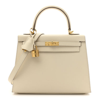 Hermes Epsom Kelly Sellier 25 Craie 1 of 11
