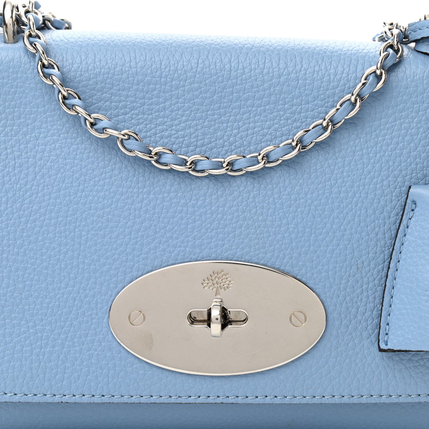 Mulberry Small Classic Grain Calfskin Small Lily Flap Pale Slate 8 of 10