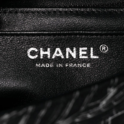 Chanel Fabric Printed Paris Rooftops Quilted Mini Rectangular Flap Black Red White 16 of 30