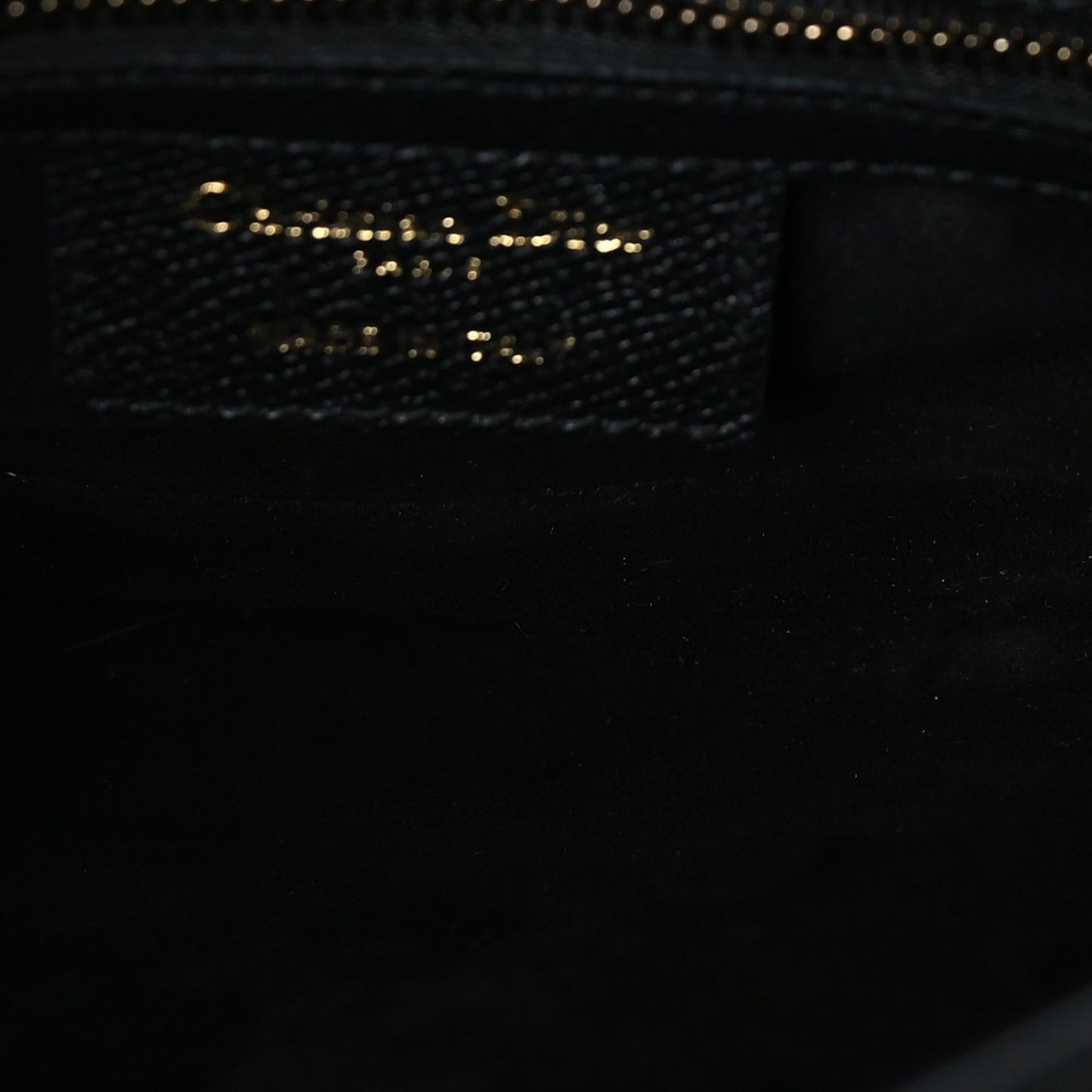 Grained Calfskin Saddle Bag  Black