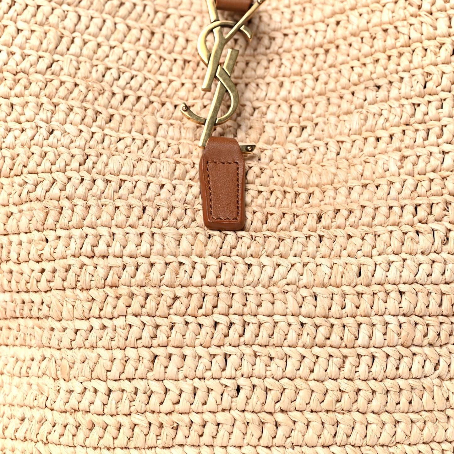 Raffia Vegetable Tanned Calfskin Le 37 Bucket Bag Natural Brick