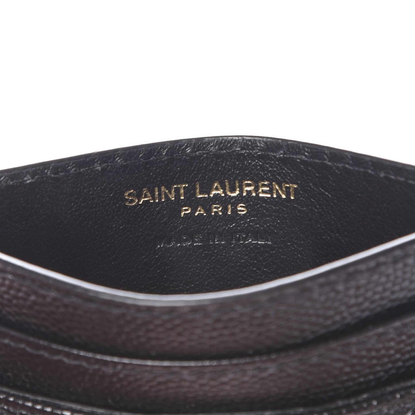 Grain De Poudre Matelasse Chevron Monogram Credit Card Case Black