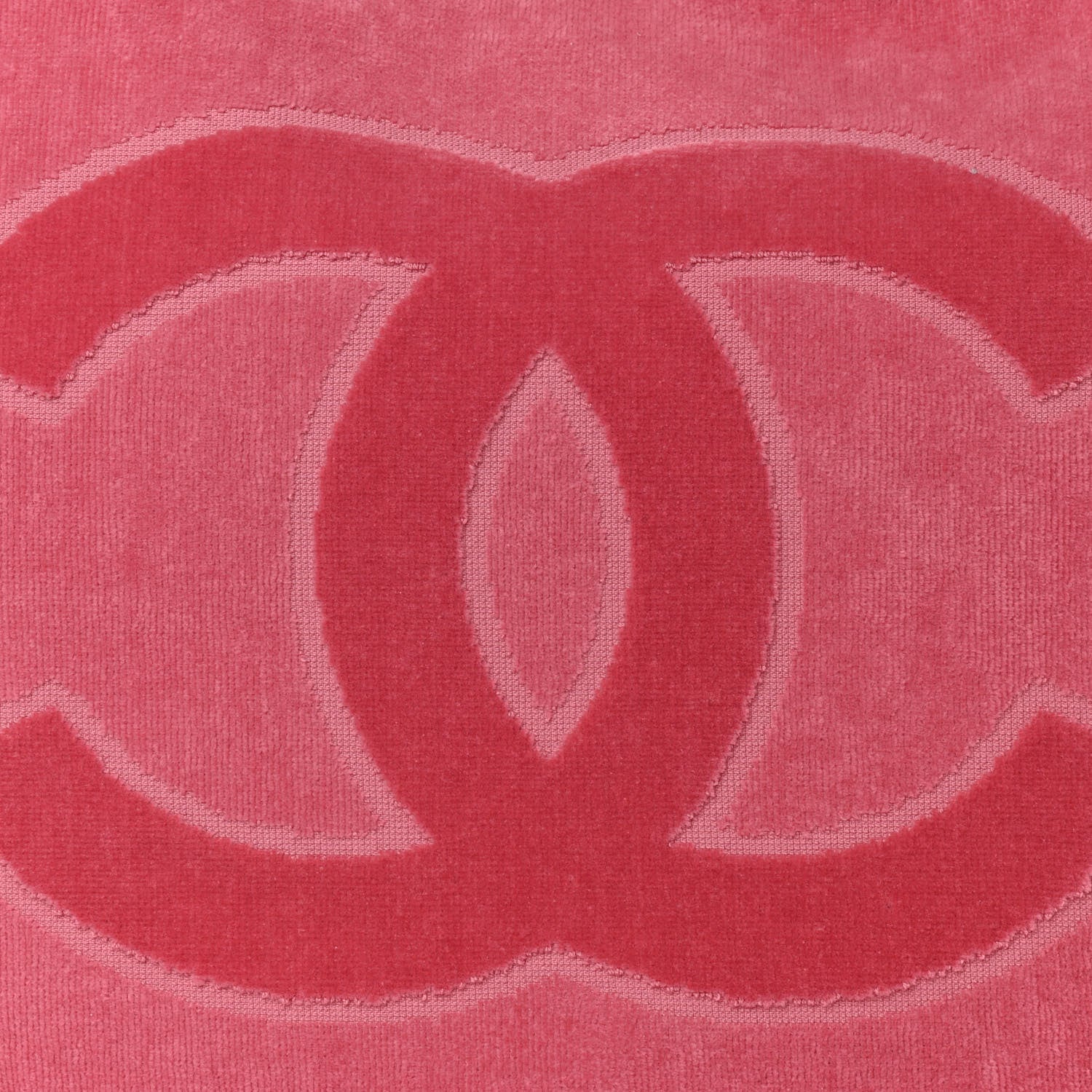 Chanel Terry Cotton CC Beach Tote Towel Set Pink 10 of 10