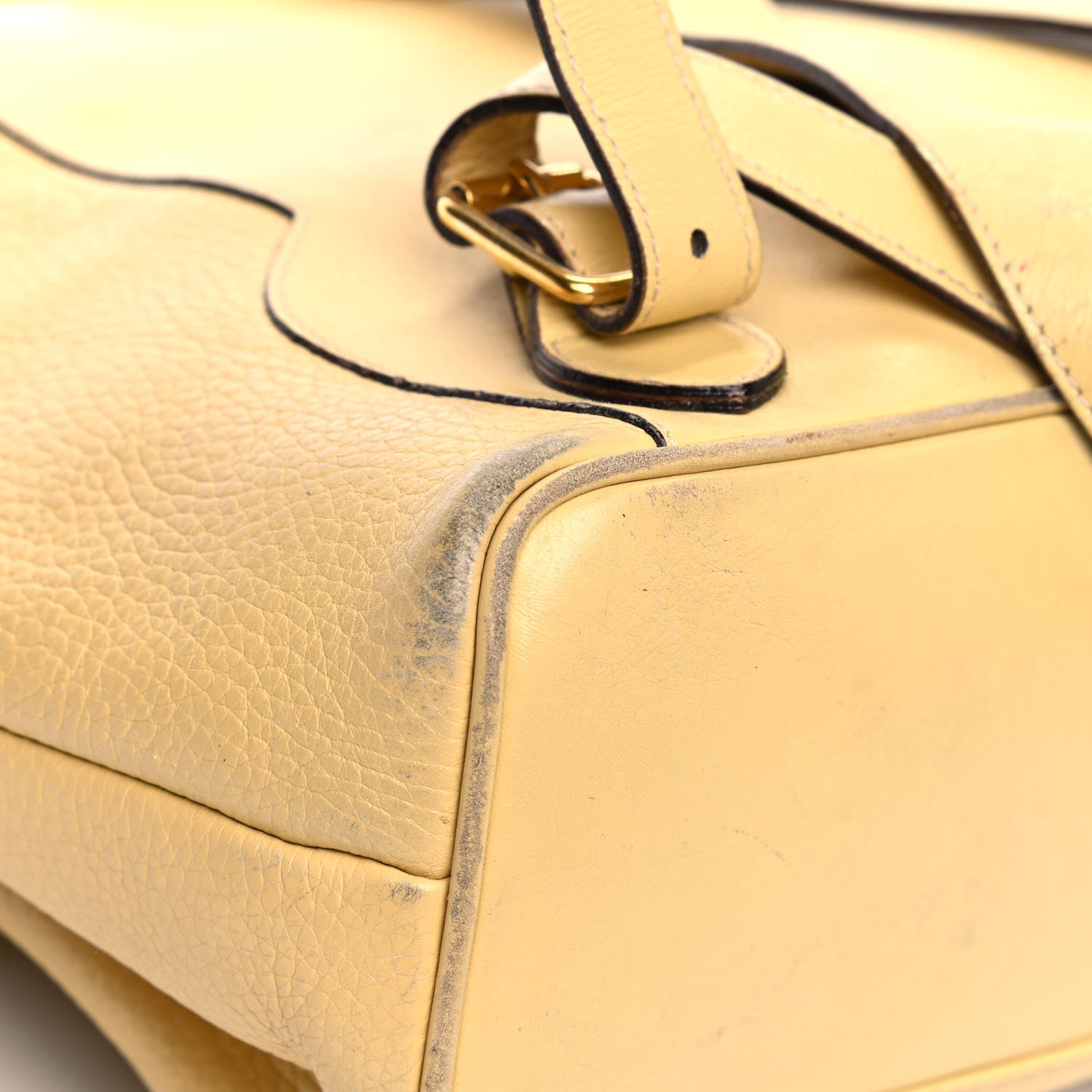 Gucci Calfskin Bamboo Medium Backpack Yellow 7 of 21