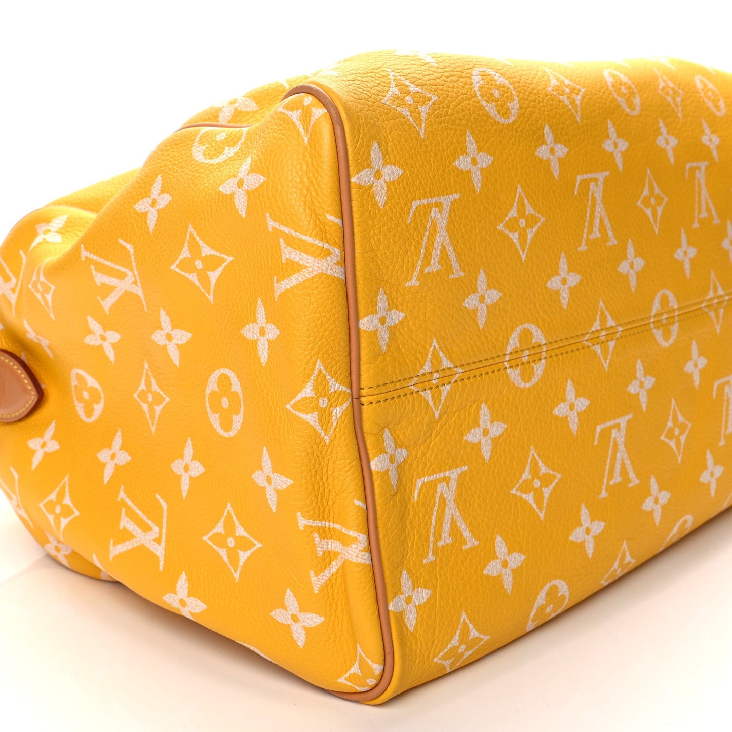 Calfskin Monogram Speedy P9 Bandouliere 40 Jaune Mat