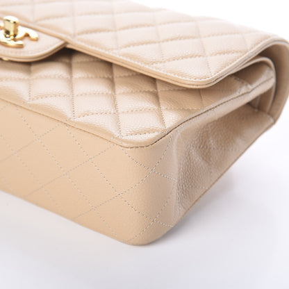 Chanel Caviar Quilted Medium Double Flap Beige Clair 9 of 9