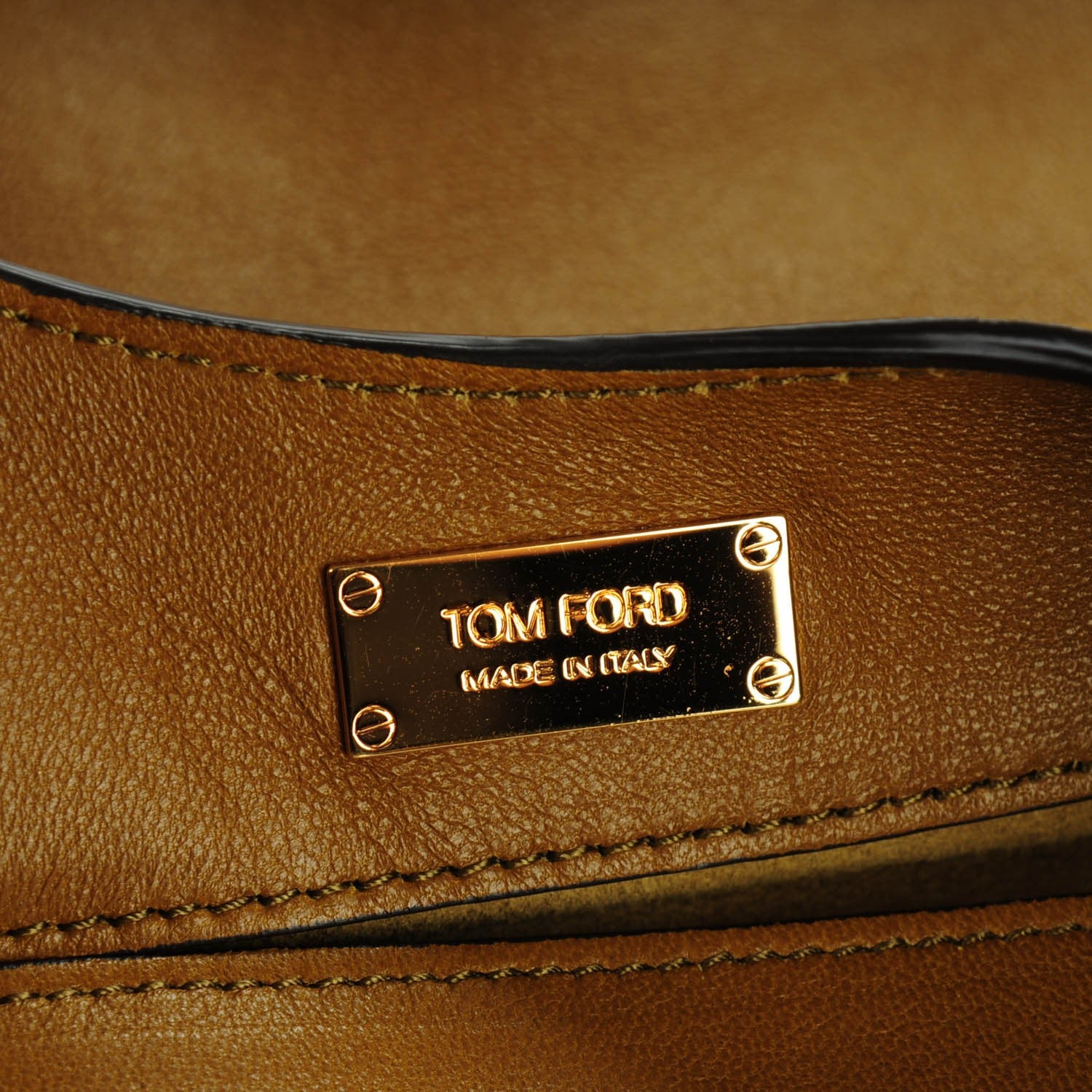 Tom Ford Ramskin Small Alix Padlock Zip Shoulder Bag Olive 7 of 7