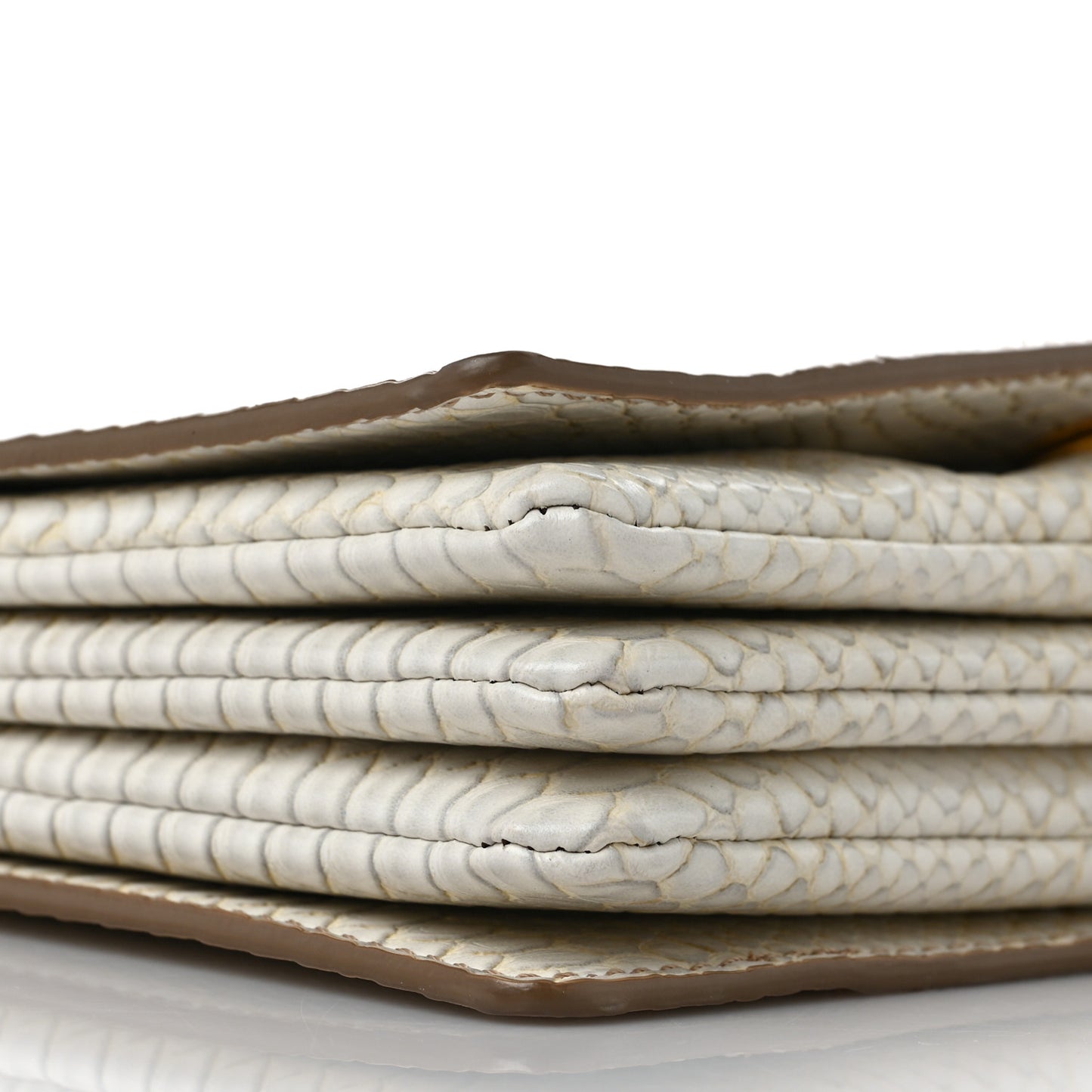 Alter Snake Embossed Small Flo Shoulder Bag Ivory