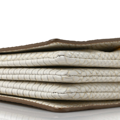 Stella McCartney Alter Snake Embossed Small Flo Shoulder Bag Ivory 7 of 10