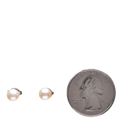 Tiffany 18K White Gold Akoya Pearl 6mm Earrings 2 of 5