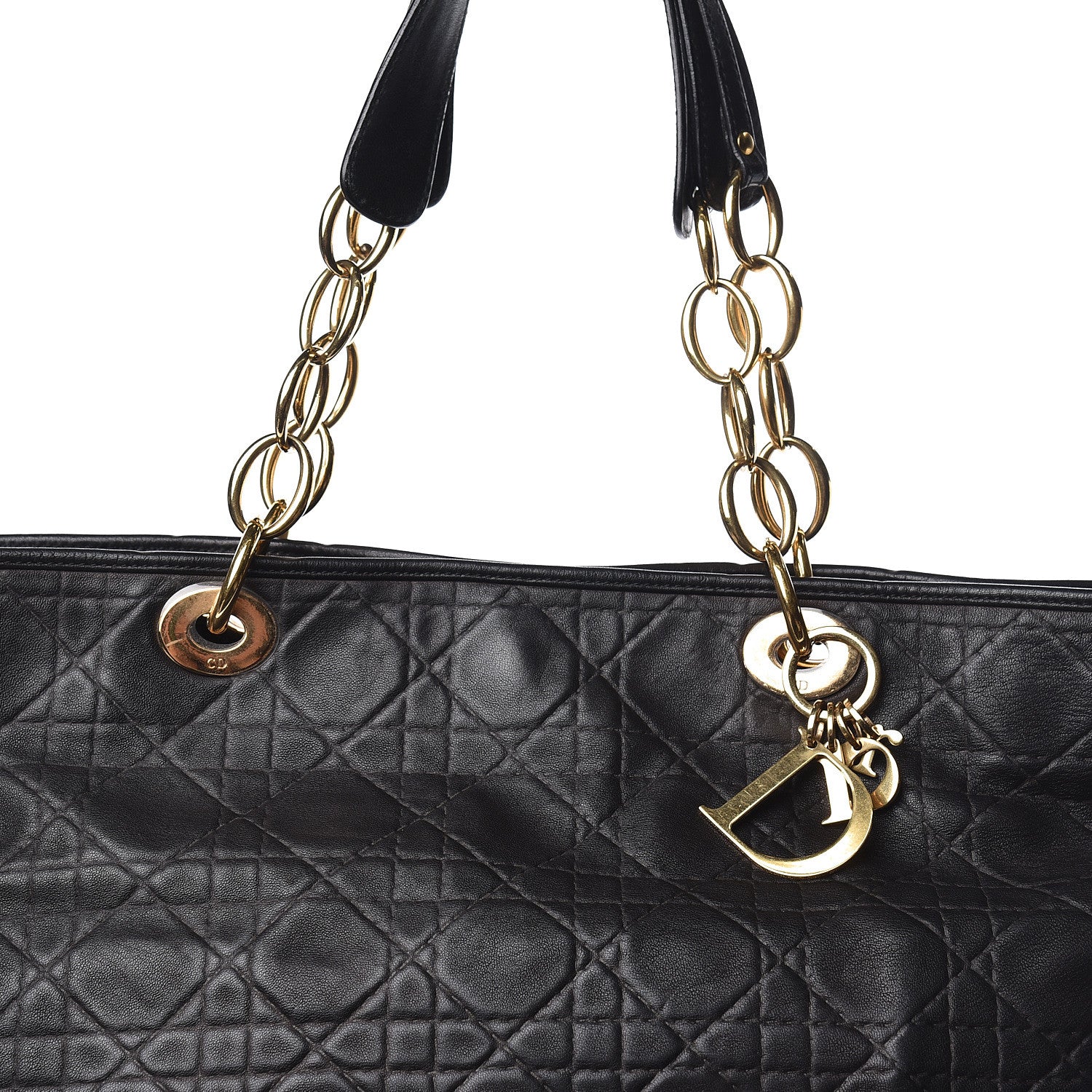 Christian Dior Lambskin Cannage Dior Soft Shopping Tote Black 18 of 18