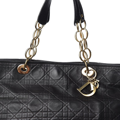 Christian Dior Lambskin Cannage Dior Soft Shopping Tote Black 18 of 18