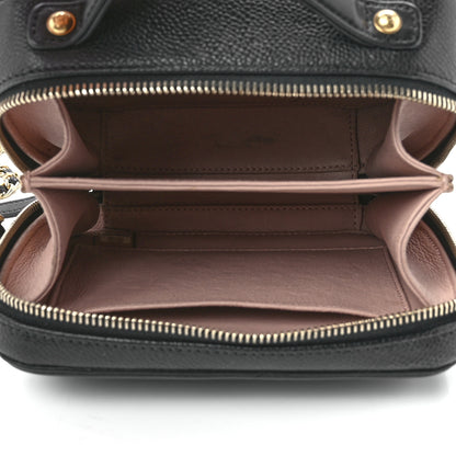 Chanel Caviar Quilted Small CC Filigree Vanity Case Black 5 of 12