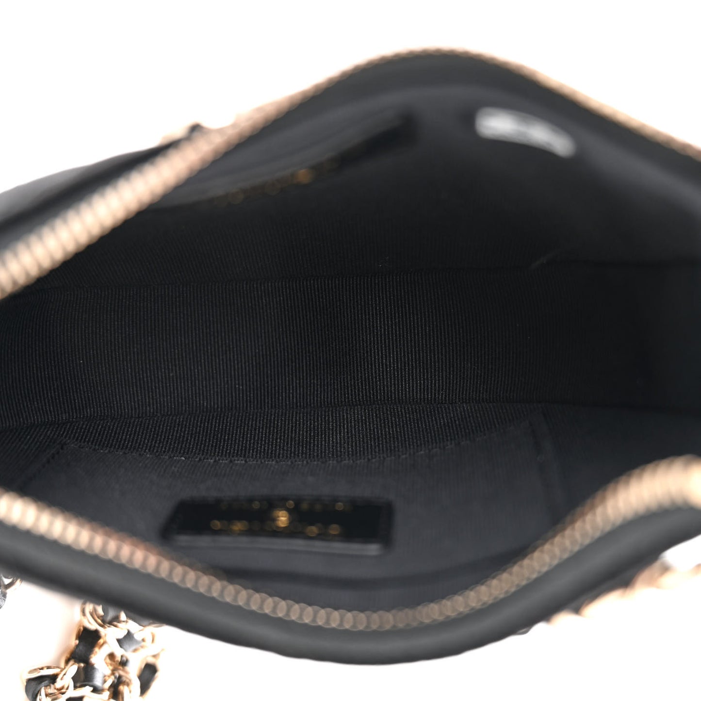 Velvet Crystal Quilted Chain Hobo Black
