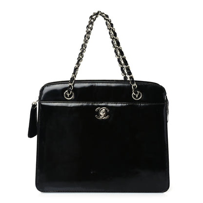 Chanel Glazed Calfskin Shoulder Bag  Black 1 of 9