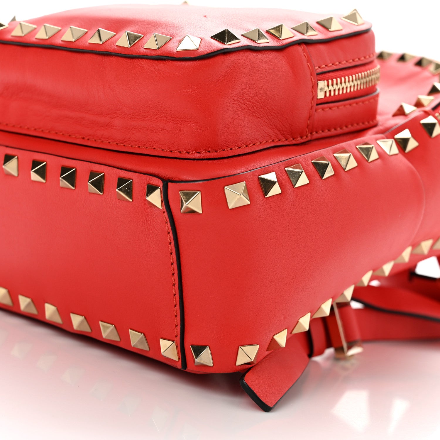 Valentino Garavani Vitello Mini Rockstud Backpack Deep Orange 9 of 11