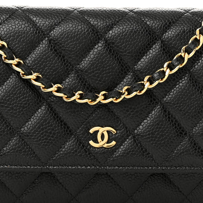 Chanel Caviar Quilted Wallet On Chain WOC Black 9 of 12