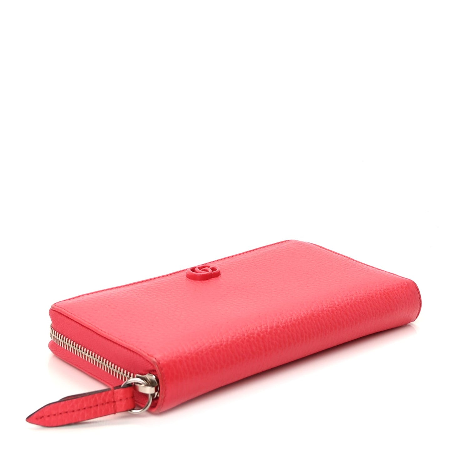 Dollar Calfskin GG Marmont Zip Around Wallet  Runway Coral