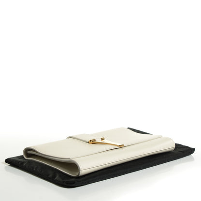Saint Laurent Calfskin Classic Y Clutch White 5 of 18