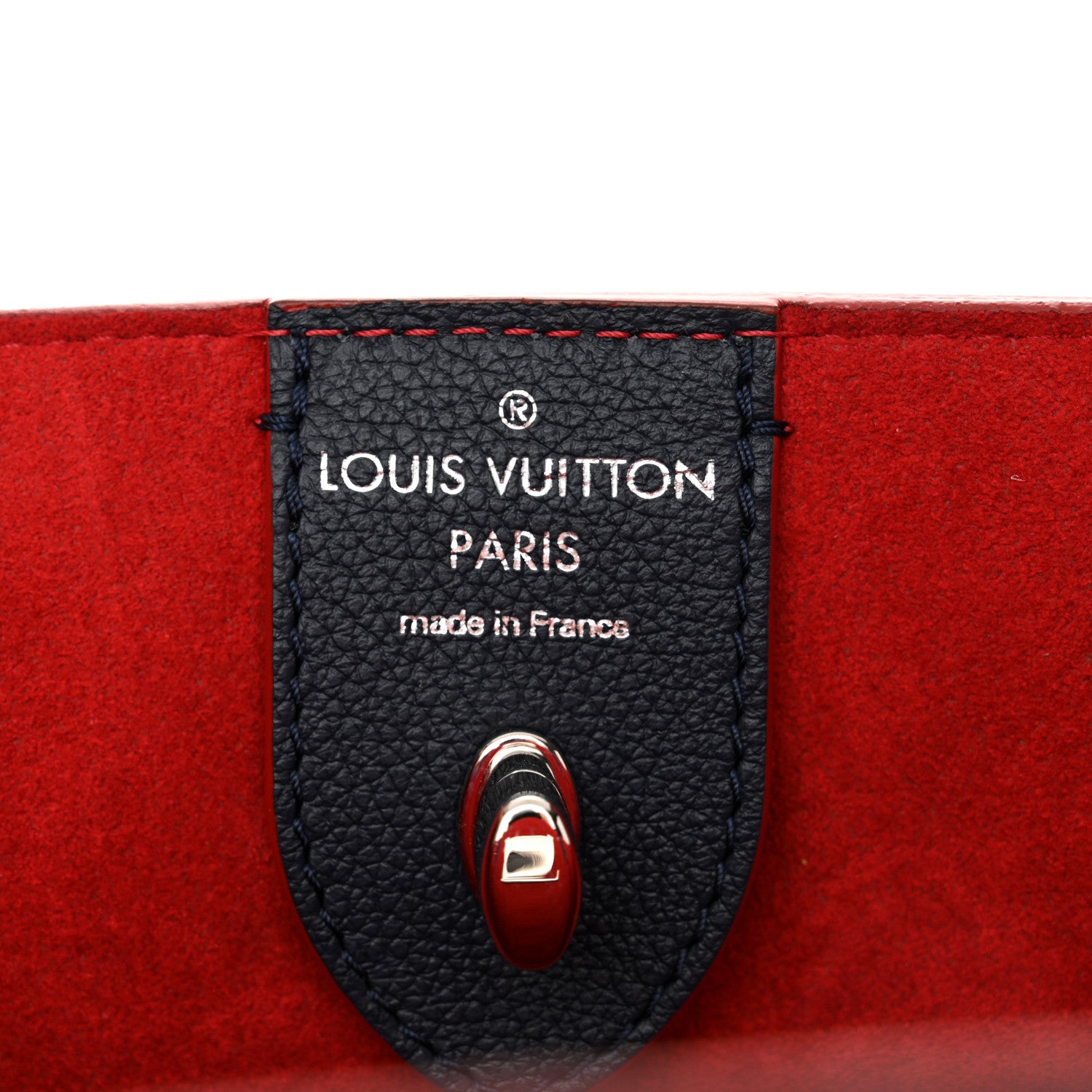 Louis Vuitton Calfskin Braided Lockme Cabas Marine Rouge 6 of 9