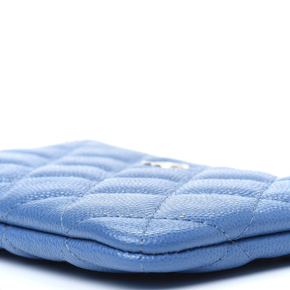 Chanel Caviar Quilted Small Cosmetic Case Blue 9 of 11